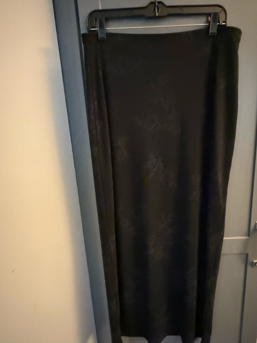 Express Black Maxi Skirt with Subtle Pattern